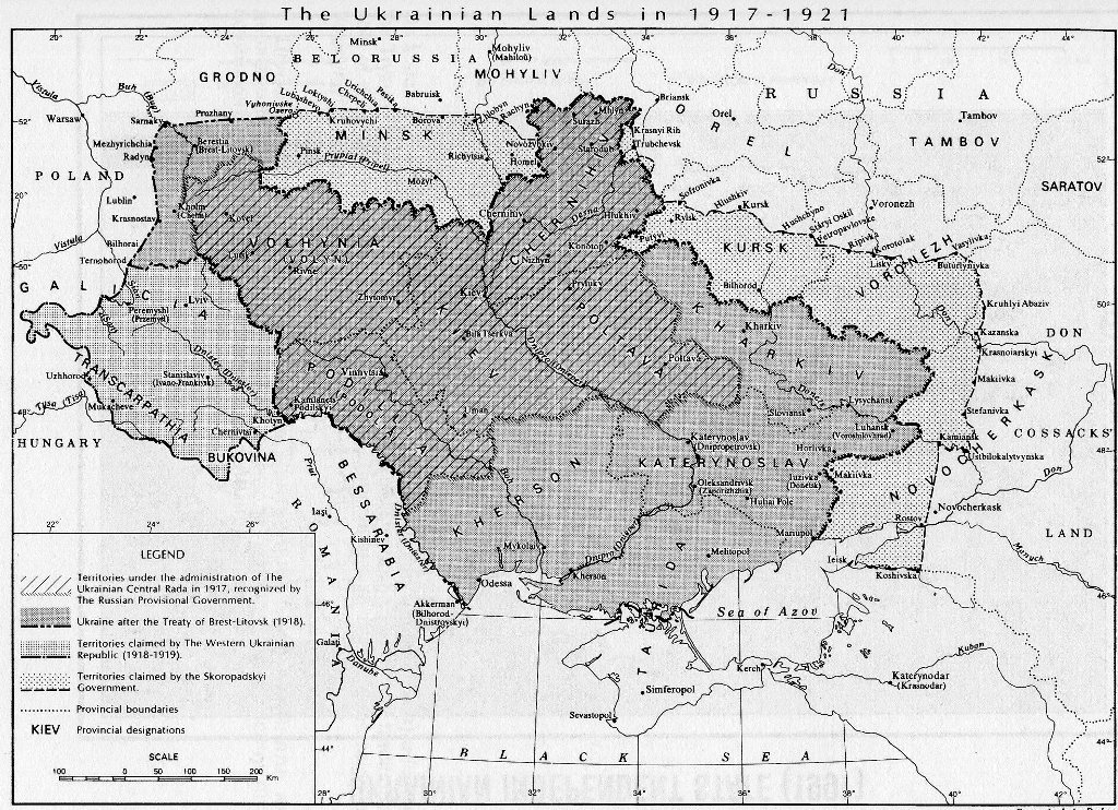 Территория украины в 1917 году карта